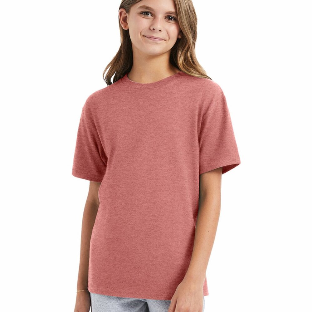 Hanes Perfect-T Youth T-Shirt Mauve Heather NWOT Various Sizes X 5